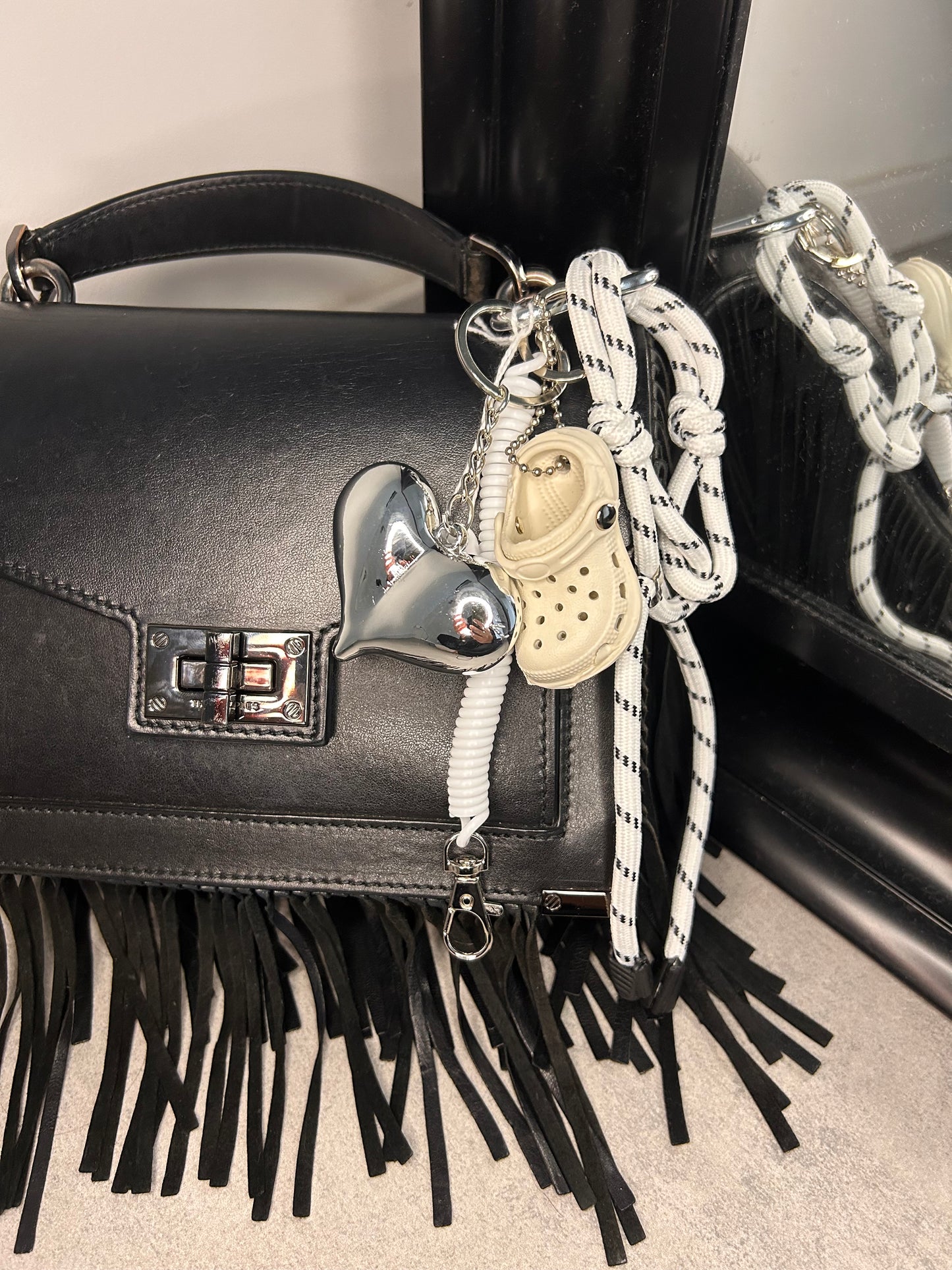 Bag Charms sabot blanc