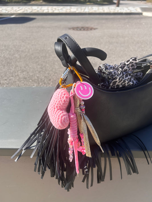 Bag Charms Smiley Rose
